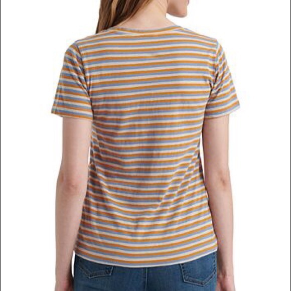 Lucky Brand Stripes V-Neck Tee - Picture 3 of 8